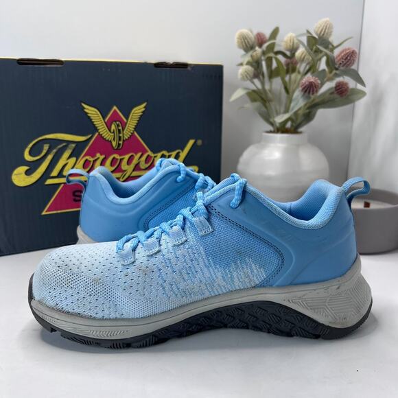 Thorogood AST Low Lace Up Safety Shoes Light Blue 509-9101 Women's 8.5 M - Picture 6 of 11